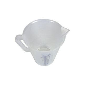 Cană gradată polipropilenă, cu mâner ergonomic și fantă de scurgere, ideală pentru dozare precisă în patiserii și brutării, 2L
