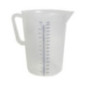 cană pentru măsurat din polipropilenă gradată pe exterior până la 3 L cu cioc de scurgere și mâner