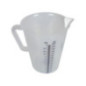 cană gradată din polipropilenă cu scală gradată marcată pe exterior cu mâner și cioc de scurgere