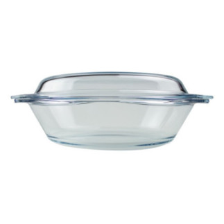 vas oval din sticlă yena pentru copt cu capac închis vedere din lateral