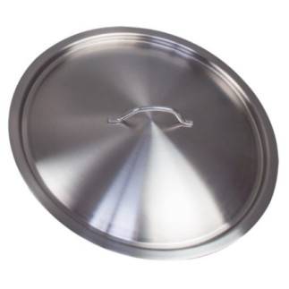 capac inox profesional ușor înclinat cu finisaj lucios mâner central și bordură