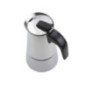 espresor clasic moka din inox lucios pentru preparat 6 cești de cafea la aragaz