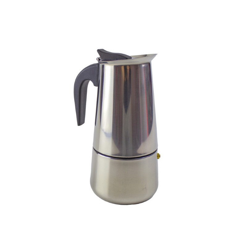 Cafetieră moka din inox pentru aragaz, aparat de cafea manual ideal pentru prepararea rapidă a 9 cești de cafea espresso, 500 ml