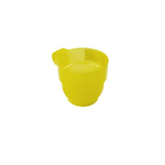 pahar din plastic galben cu mâner