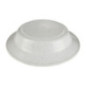 farfurie din plastic adâncă și rotundă albă întoarsă cu susul în jos