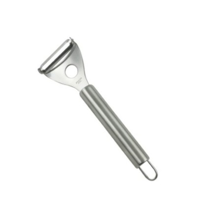 curățător inox pentru fructe și legume cu mâner rotunjit cu agățătoare