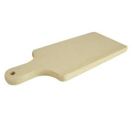 Tocător de bucătărie din lemn, dreptunghiular cu un mâner, perfect pentru tăiat, feliat și mărunțit ingrediente, 43,5X20X1,5 cm