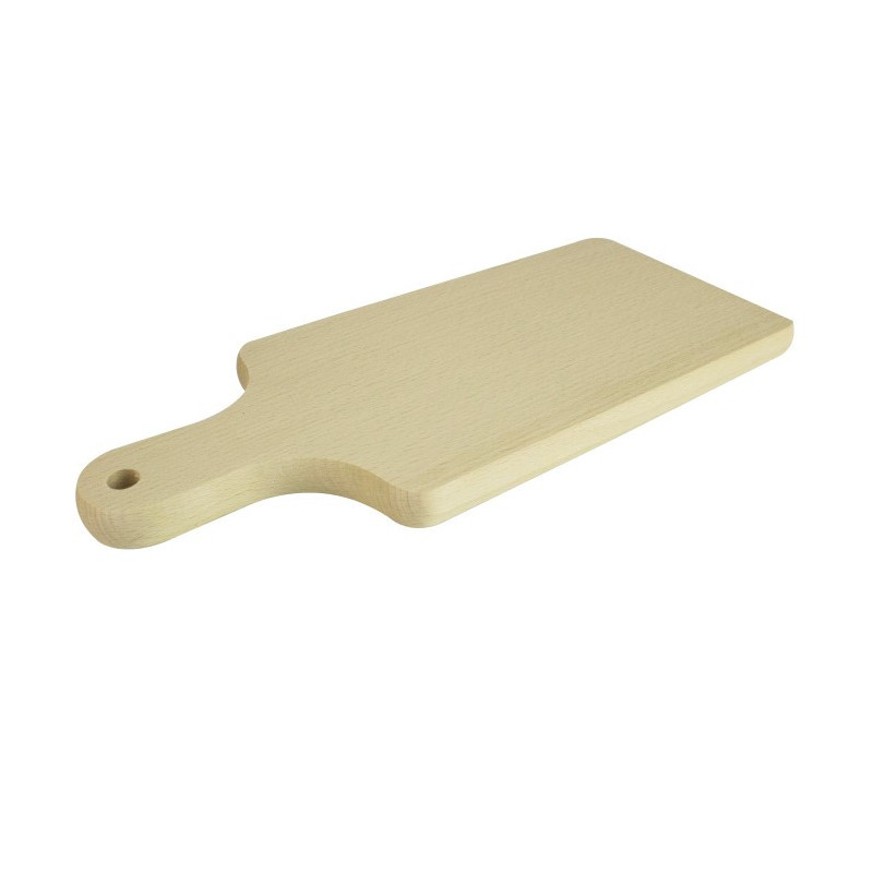 Tocător de bucătărie din lemn, dreptunghiular cu un mâner, perfect pentru tăiat, feliat și mărunțit ingrediente, 36X16X1,5 cm