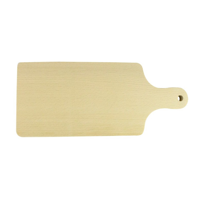 Tocător de bucătărie din lemn, dreptunghiular cu un mâner, perfect pentru tăiat, feliat și mărunțit ingrediente, 32,5X14X1,5 cm