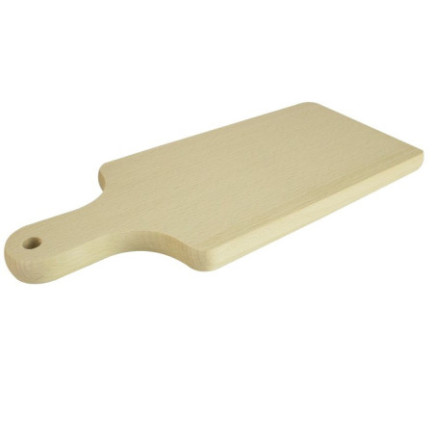 Tocător de bucătărie din lemn, dreptunghiular cu un mâner, perfect pentru tăiat, feliat și mărunțit ingrediente, 32,5X14X1,5 cm