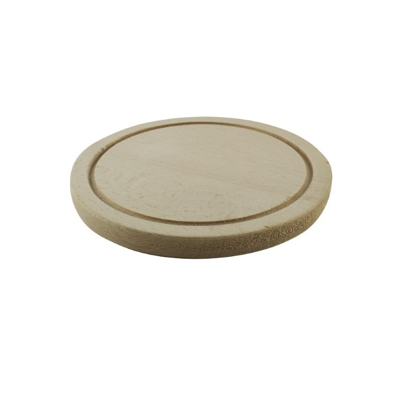 Tocător de bucătărie din lemn, rotund, ideal pentru tranșat, tocat și feliat ingrediente pe blatul de bucătărie, 20 cm