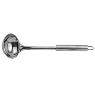 polonic din inox pentru servit supă cu mâner ergonomic cu agățătoare
