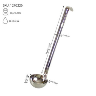 polonic din inox intors cu susul in jos