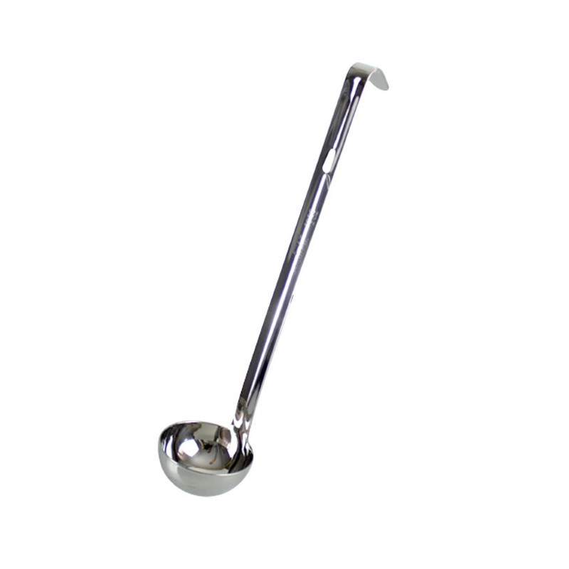 Polonic inox, cu mâner lung și design ergonomic, potrivit pentru porționarea exactă, ideal pentru sosuri și dressinguri 80 ml