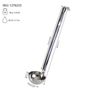 polonic profesional din inox cu informații despre dimensiune capacitate și greutate