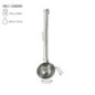 polonic din inox profesional de mare capacitate cu dimensiuni trasate și informații despre greutate și capacitate