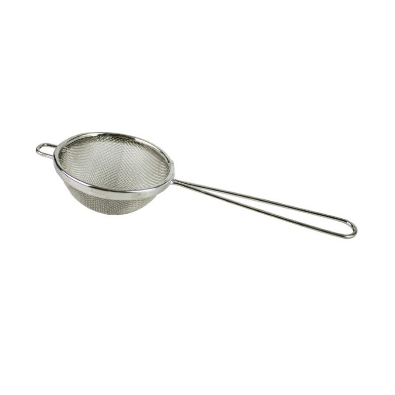Mini strecurătoare din inox, cu sită densă și mâner ergonomic, ideală  pentru ceaiuri, cafea sau cernerea zahărului pudră, 7 cm