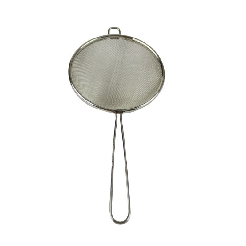 Strecurătoare mică de mâna din inox cu sită densă cu un mâner și agățătoare, ideală pentru ceai, cafea și pentru cernut, 10 cm