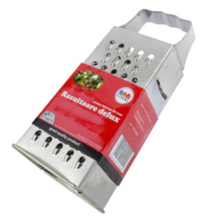 Răzătoare inox premium, verticală, cu mâner ergonomic și 4 suprafețe pentru feliere rapidă și răzuire fină, medie, grosieră