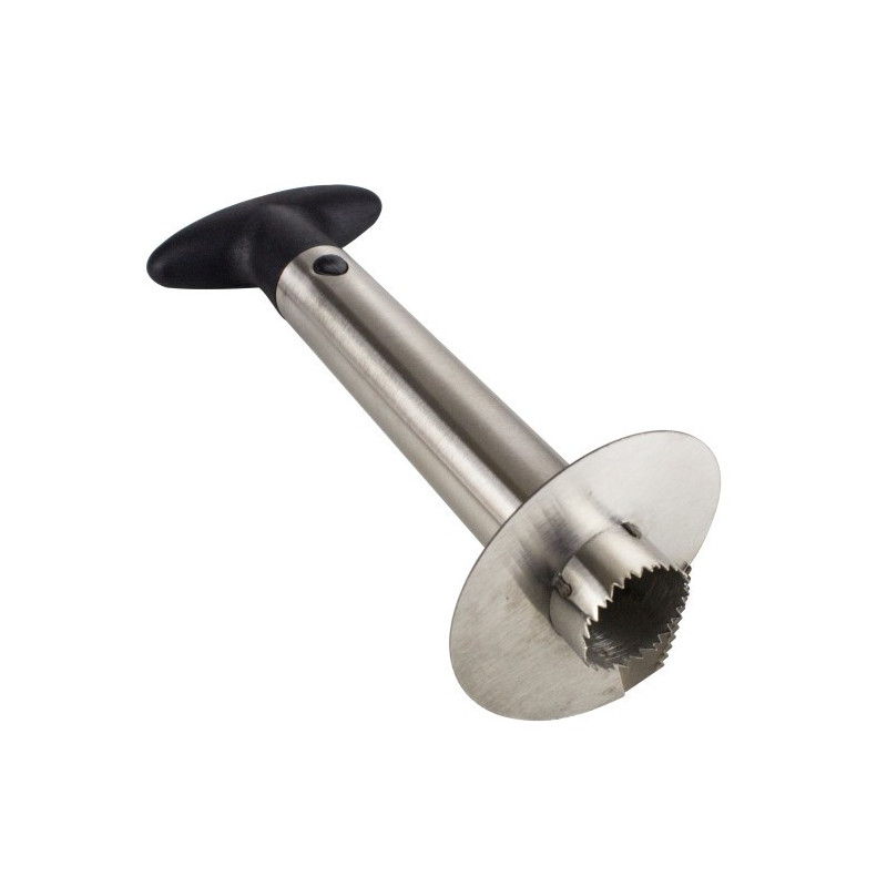 Feliator manual din inox pentru ananas și pepene, conceput pentru tăiere rapidă și porționare estetică în formă de spirală