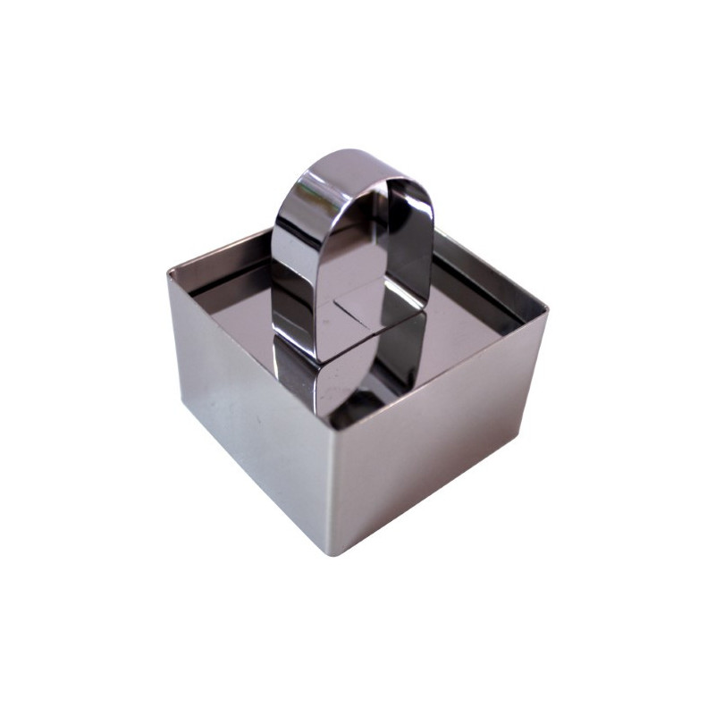 Set forme pătrate din inox, cu capac, esențialele pentru un plating profesional și aranjarea garniturilor în farfurii, 3 buc