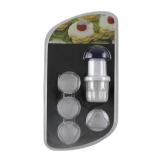 dispozitiv din plastic pentru modelat sandwich-uri cu 5 forme interschimbabile în ambalaj