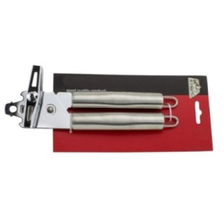 deschizător de conserve manual din inox cu etichetă colorată