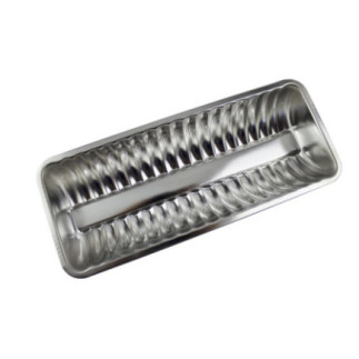 Tavă de copt dreptunghiulara, ondulată, lată, din tablă cositorită, ideală pentru coacere uniformă și rulade perfect rumenite