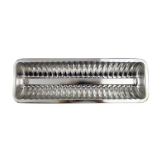 Tavă de copt dreptunghiulara, ondulată, îngustă, din tablă cositorită, ideală pentru coacere uniformă și rulade perfect rumenite