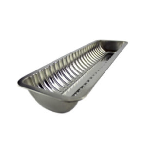 formă de copt chec îngustă cu pereți ondulați din tablă cositorită