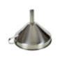 pâlnie clasică din oțel inoxidabil cu un mâner întoarsă cu susul în jos