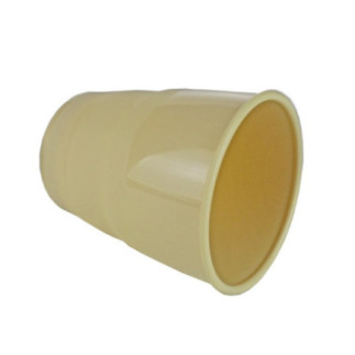 pahar din plastic solid galben răsturnat