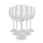 set 6 pahare pe picior pentru vin alb din cristal