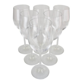 set de șase pahare înalte pe picior pentru vin alb