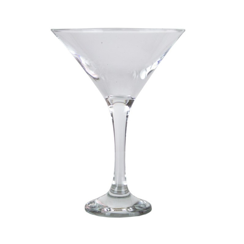 Set de pahare elegante, din sticlă, pe picior, concepute pentru cocktailuri clasice precum Dry Martini sau Cosmopolitan, 6 buc