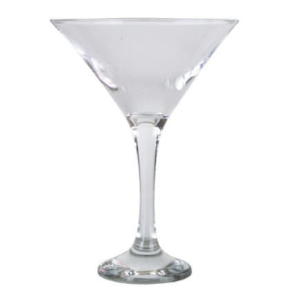 pahar din sticlă pe picior cu cupă în formă de V pentru băuturi martini