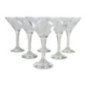 set de 6 pahare tip martini cu picior
