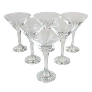 set 6 pahare din sticlă martini cu picior