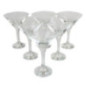set 6 pahare din sticlă martini cu picior