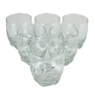 set 6 pahare de whisky cu bază groasă și ondulată