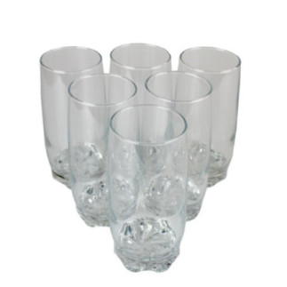 set de 6 pahare din sticlă înalte fără picior pentru servit apă