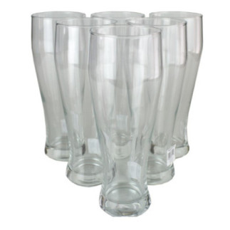 set de 6 pahare pentru bere înalte și ușor bombate