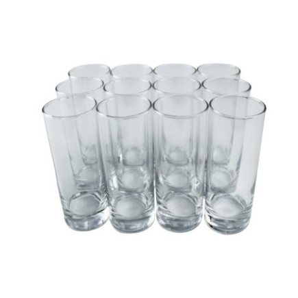 Set de pahare înalte din sticlă, Collins, 300 ml, perfecte pentru long drinks Mojito, Tom Collins, 12 buc