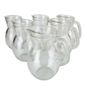 Set de carafe din sticlă, cu o capacitate de 500 ml fiecare, perfecte pentru servirea apei, sucului, laptelui și vinului