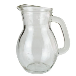 carafă de 500 ml din sticlă cu mâner și fantă de scurgere