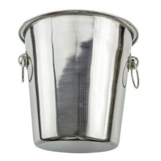 găleată din inox pentru răcit vin sau șampanie cu inele laterale