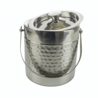 frapieră solidă cu pereți dubli pentru păstrat gheață din inox cu capac semideschis