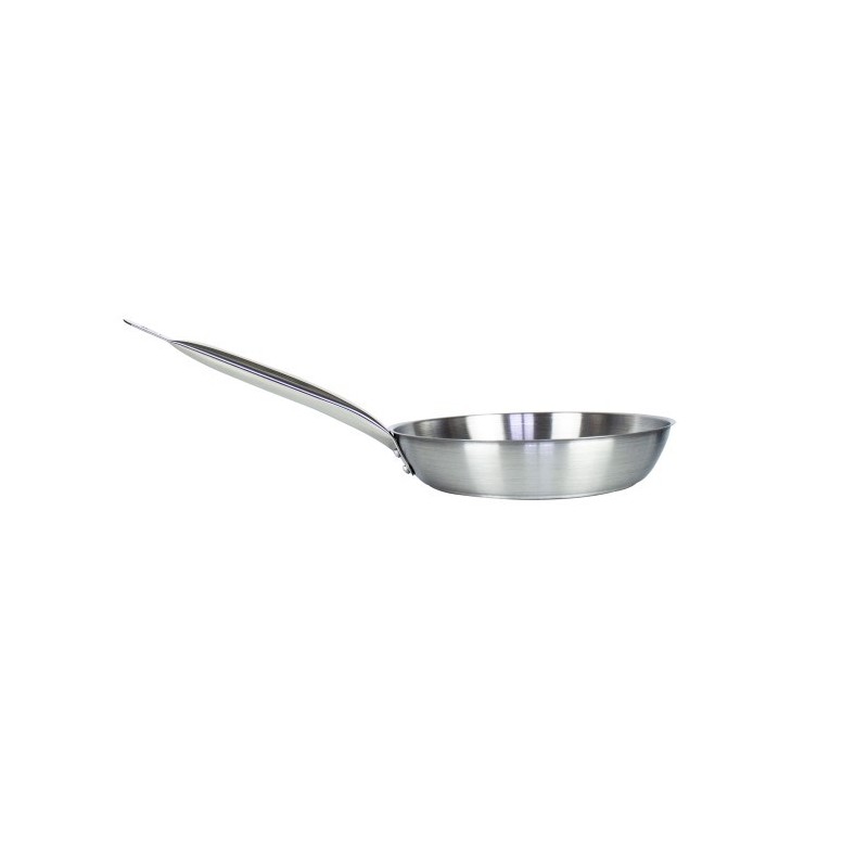 Tigaie profesională, rotundă, inox, ideală pentru prăjit și sotat, încălzire rapidă, distribuție uniformă a căldurii, 24 cm Tigaie profesională, rotundă, inox, ideală pentru prăjit și sotat, încălzire rapidă, distribuție uniformă a căldurii, 24 cm