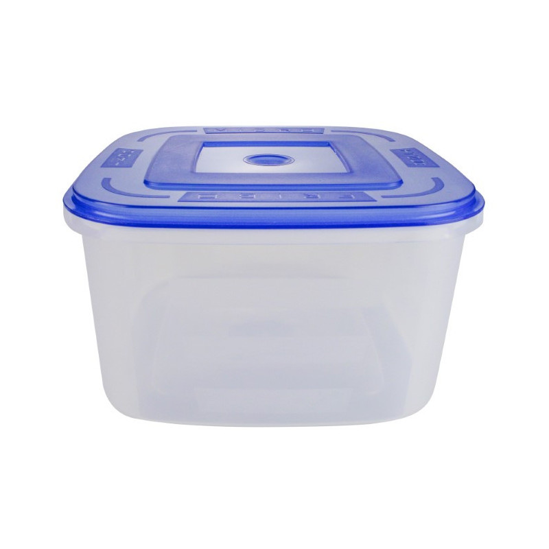 Caserolă pentru alimente, pătrată, cu capac bine fixat, pentru depozitat și transport, compatibil microunde, congelator, 4L