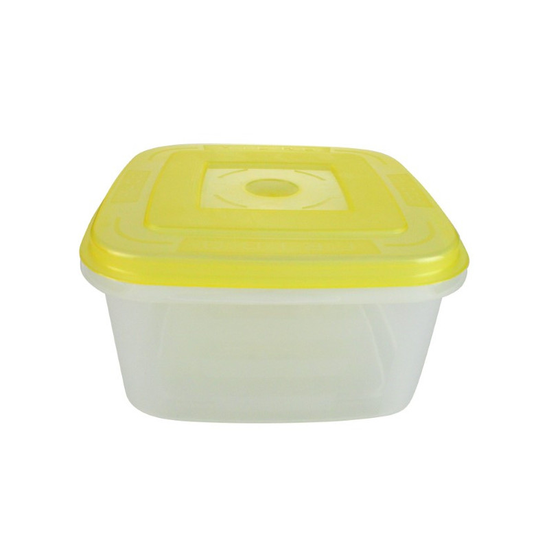 Caserolă pentru alimente, pătrată, cu capac bine fixat, pentru depozitat și transport, compatibil microunde, congelator, 1.5L